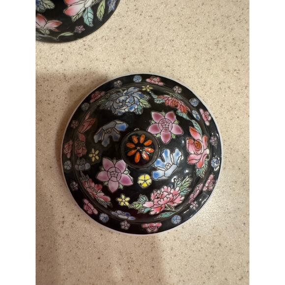 Vintage Tea Mug w/ Lid Zhongguo Jingdezhen Porcelain - Picture 4 of 6